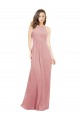 Sleeveless Bliss Pink Keyhole Back A-Line Halter Neck Bridesmaid Dress Mississauga