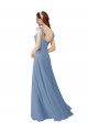 Cap Sleeves Pink A-Line V-Neck Bridesmaid Dress Mississauga
