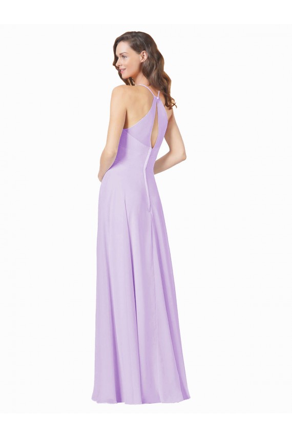Sleeveless Lilac A-Line Spaghetti Straps Bridesmaid Gown Mississauga
