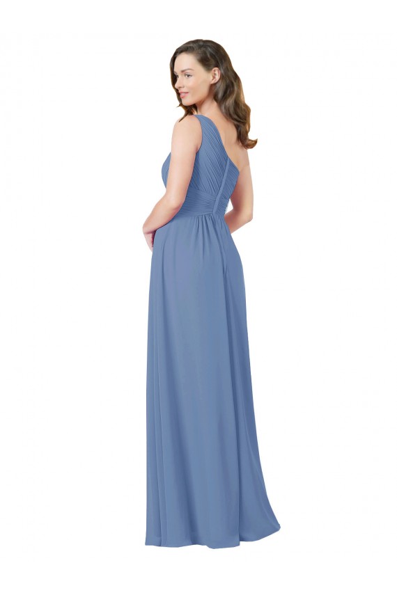 Sleeveless Windsor Blue Sheath One Shoulder Bridesmaid Dress Mississauga