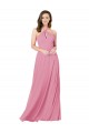 Sleeveless Skin Pink Keyhole Back A-Line Halter Neck Prom Dress / Bridesmaid Dress Mississauga