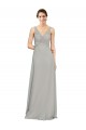Sleeveless Silver A-Line V-Neck Bridesmaid Dress Mississauga