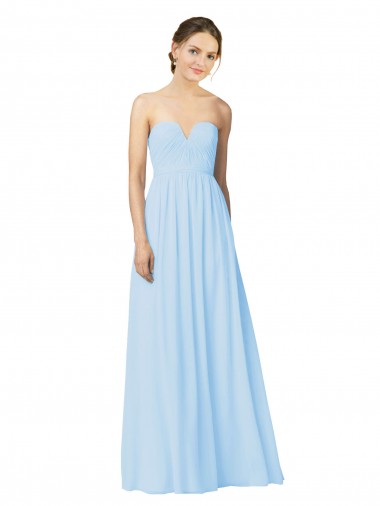 Sleeveless Light Sky Blue A-Line Sweetheart Formal Dress / Bridesmaid Dress Mississauga