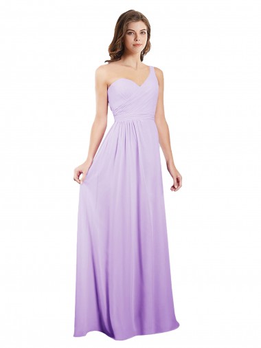 Sleeveless Lilac A-Line One Shoulder Bridesmaid Dress / Evening Dress Mississauga