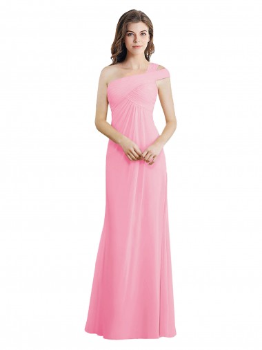 Sleeveless Barely Pink A-Line One Shoulder Bridesmaid Dress Mississauga