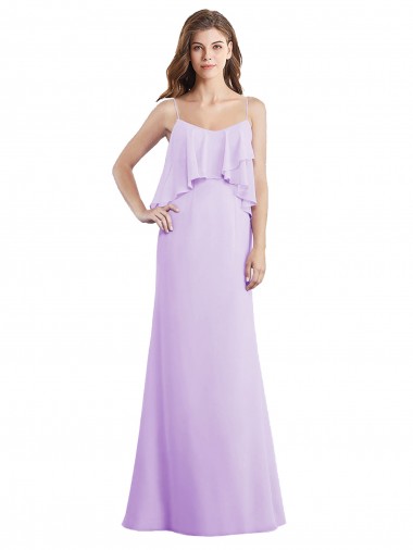 Sleeveless Lilac Low Back A-Line Spaghetti Straps Bridesmaid Dress / Evening Dress Mississauga