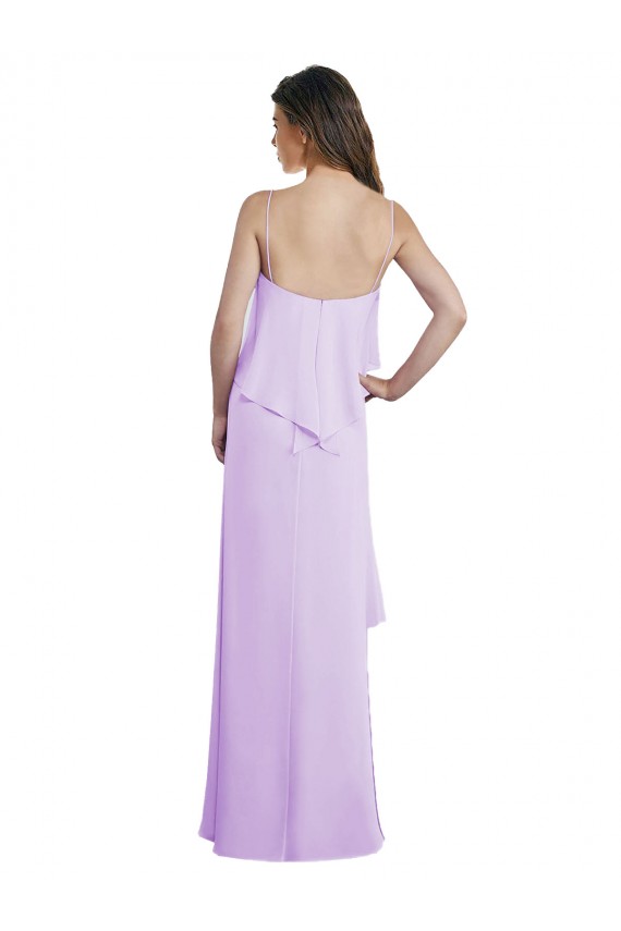 Sleeveless Lilac Low Back A-Line Spaghetti Straps Bridesmaid Dress / Evening Dress Mississauga