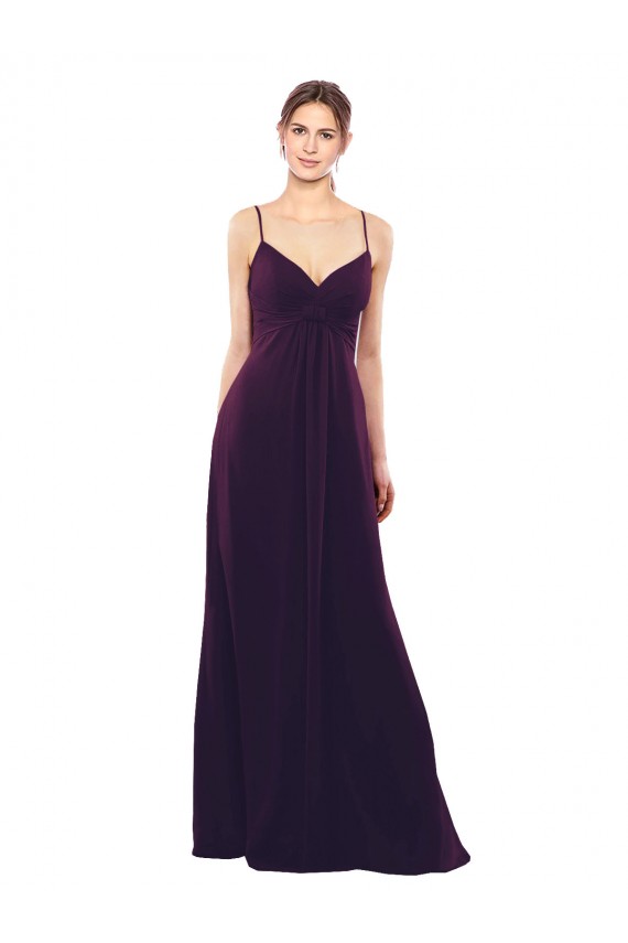 Sleeveless Grape Criss Cross Open Back A-Line Spaghetti Straps Formal Dress / Bridesmaid Dress Mississauga
