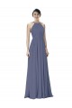 Sleeveless Silver Stone Open Back A-Line Halter Neck Formal Dress / Bridesmaid Dress Mississauga