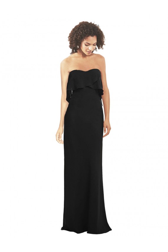 Sleeveless Black Sheath Sweetheart Bridesmaid Dress Mississauga