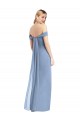Sleeveless Dusty Blue Low Back Mermaid Off the Shoulder Semi Formal Evening Dress / Bridesmaid Dress Mississauga
