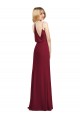 Sleeveless Burgundy A-Line V-Neck Formal Dress / Bridesmaid Dress Mississauga