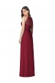 Sleeveless Burgundy Trumpet Halter Neck Bridesmaid Dress Mississauga