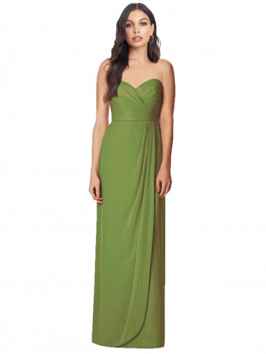 Sleeveless Olive Green Trumpet Sweetheart Bridesmaid Dress Mississauga