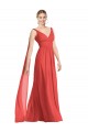 Sleeveless Firecracker Low Back A-Line V-Neck Bridesmaid Dress Mississauga