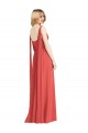 Sleeveless Firecracker Low Back A-Line V-Neck Bridesmaid Dress Mississauga
