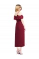 Cold Shoulder Salmon Trumpet Spaghetti Straps High Low Bridesmaid Dress Mississauga