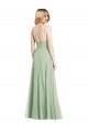 Sleeveless Sage Low Back Trumpet Spaghetti Straps Formal Evening Gown / Bridesmaid Dress Mississauga