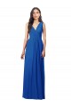 Sleeveless Royal Blue V-Back A-Line V-Neck Semi Formal Evening Dress / Bridesmaid Dress Mississauga