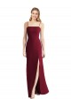 Sleeveless Burgundy Tie Back Trumpet Spaghetti Straps Bridesmaid Dress Mississauga