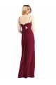 Sleeveless Burgundy Tie Back Trumpet Spaghetti Straps Bridesmaid Dress Mississauga