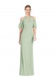 Cold Shoulder Sage Mermaid Halter Neck Semi Formal Evening Dress / Bridesmaid Dress Mississauga