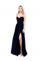 Sleeveless Dark Navy A-Line Spaghetti Straps Formal Evening Gown / Bridesmaid Dress Mississauga
