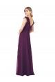 Cap Sleeves Grape A-Line V-Neck Formal Dress / Bridesmaid Dress Mississauga