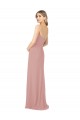 Sleeveless Dusty Pink Sheath Strapless Bridesmaid Dress Mississauga