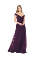 Sleeveless Grape A-Line Off the Shoulder Bridal Party Dress Mississauga