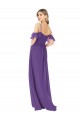Cold Shoulder Plum Purple A-Line Off the Shoulder Bridesmaid Dress Mississauga