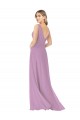 Sleeveless Dark Lavender A-Line V-Neck Bridal Party Dress Mississauga