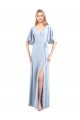 Flutter Sleeves Light Sky Blue V-Back A-Line V-Neck Bridesmaid Dress / Evening Dress Mississauga