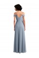 Sleeveless Dusty Blue A-Line Off the Shoulder Formal Dress / Bridesmaid Dress Mississauga