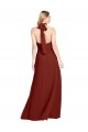 Sleeveless Burgundy Open Back A-Line Halter Neck Prom Dress / Bridesmaid Dress Mississauga