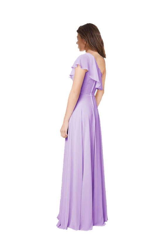 Sleeveless Lilac A-Line One Shoulder Bridesmaid Dress Mississauga