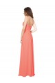 Sleeveless Coral Open Back A-Line Spaghetti Straps Bridesmaid Dress Mississauga