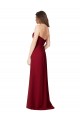 Sleeveless Burgundy Open Back A-Line Sweetheart Bridesmaid Dress Mississauga