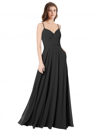 Sleeveless Black Open Back A-Line Sweetheart Formal Dress / Bridesmaid Dress Mississauga