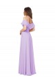 Sleeveless Lilac Low Back A-Line Off the Shoulder Bridesmaid Dress Mississauga