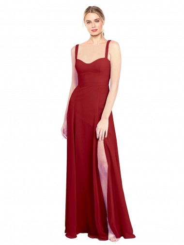 Sleeveless Red A-Line Sweetheart Bridesmaid Dress Mississauga