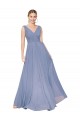 Sleeveless Dusty Blue V-Back A-Line V-Neck Formal Evening Gown / Prom Dress / Bridesmaid Dress Mississauga