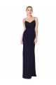Sleeveless Dark Navy V-Back Mermaid Spaghetti Straps Bridesmaid Dress / Formal Dress Mississauga