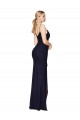 Sleeveless Dark Navy V-Back Mermaid Spaghetti Straps Bridesmaid Dress / Formal Dress Mississauga