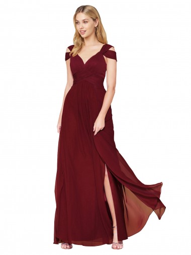Sleeveless Burgundy A-Line Sweetheart Formal Evening Gown / Prom Dress / Bridesmaid Dress Mississauga