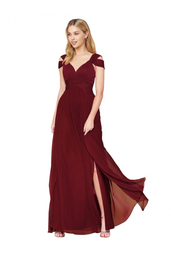 Sleeveless Burgundy A-Line Sweetheart Formal Evening Gown / Prom Dress / Bridesmaid Dress Mississauga