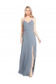 Sleeveless Dusty Blue Open Back A-Line Off the Shoulder Bridesmaid Gowns Mississauga