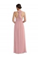 Sleeveless Dusty Pink A-Line Halter Neck Semi Formal Evening Dress / Bridesmaid Dress Mississauga