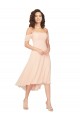 Cold Shoulder Ice Pink Low Back A-Line Square Neck High Low Bridesmaid Dress Mississauga
