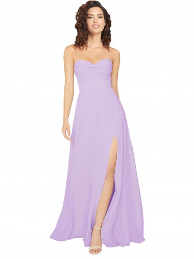 Sleeveless Lilac Low Back A-Line Sweetheart Bridesmaid Dress / Evening Dress Mississauga
